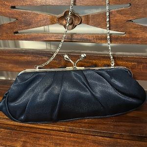 Navy blue evening bag